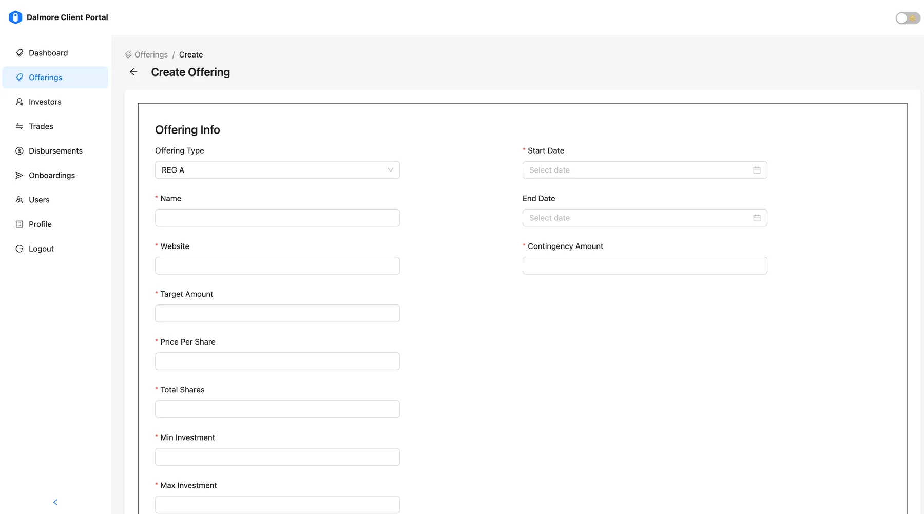 Dalmore Dashboard screenshot 4